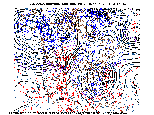 image of 850mb Temp, Ht