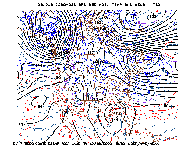 image of 850mb Temp, Ht