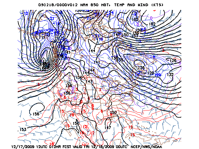 image of 850mb Temp, Ht