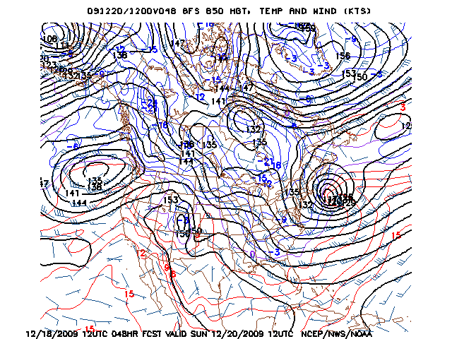 image of 850mb Temp, Ht