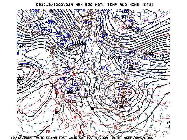 image of 850mb Temp, Ht