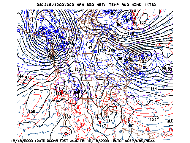 image of 850mb Temp, Ht