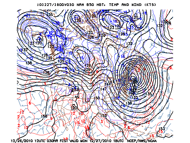 image of 850mb Temp, Ht