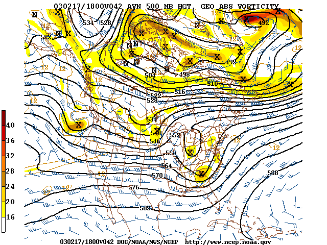 image of 500mb Vort, Ht