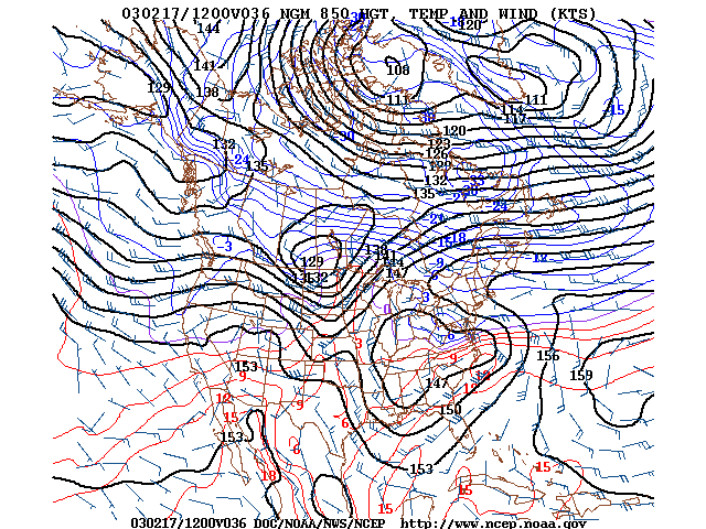 image of 850mb Temp, Ht