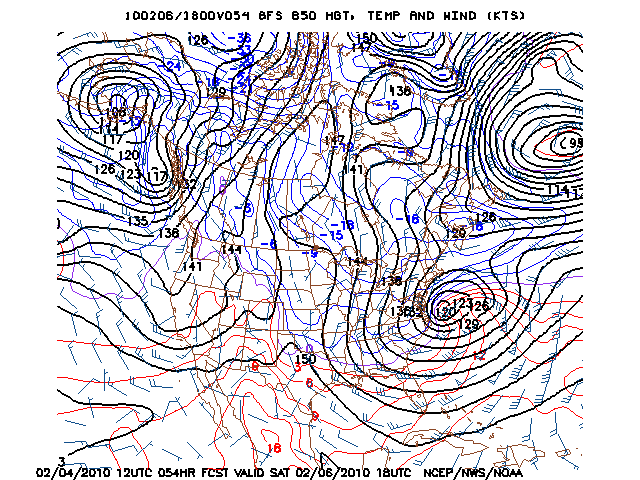 image of 850mb Temp, Ht