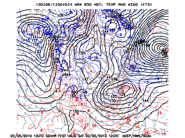 image of 850mb Temp, Ht