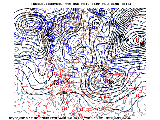 image of 850mb Temp, Ht
