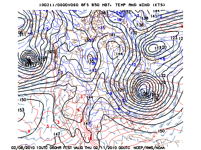 image of 850mb Temp, Ht