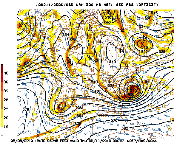 image of 500mb Vort, Ht