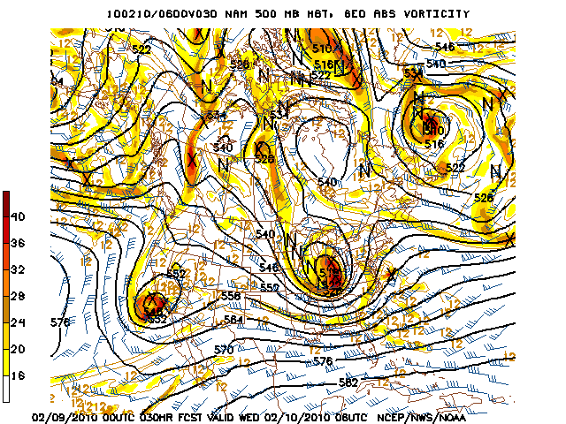 image of 500mb Vort, Ht